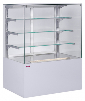 Витрина кондитерская UNIS Cube II Transparent 1000 жемчужно-белая 