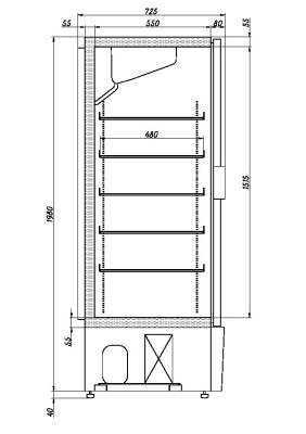 Холодильный шкаф Ариада Рапсодия R700M (глухая дверь)